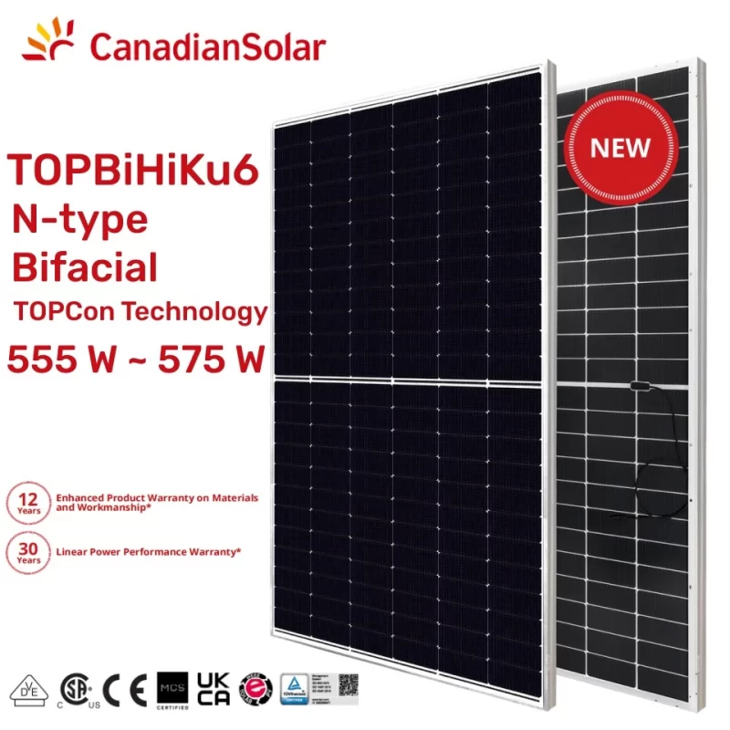 Canadian Solar N-Type 575 Wp Bifacial (The Newest)